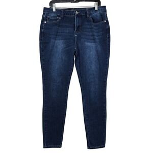 Judy Blue Skinny Dark Wash Denim Stretch Jeans Size 13/31 High Rise Clean Girl